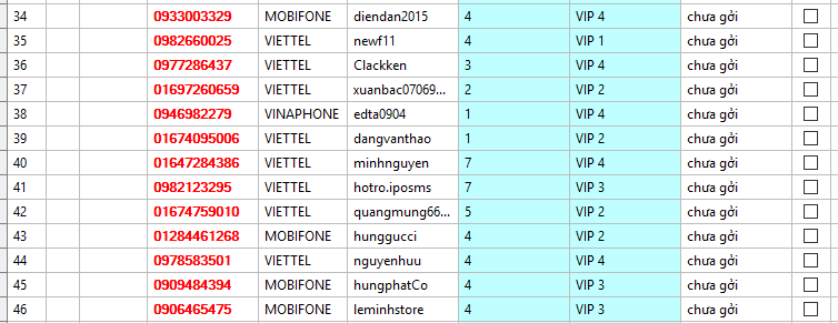 Gửi sms marketing từ file excel