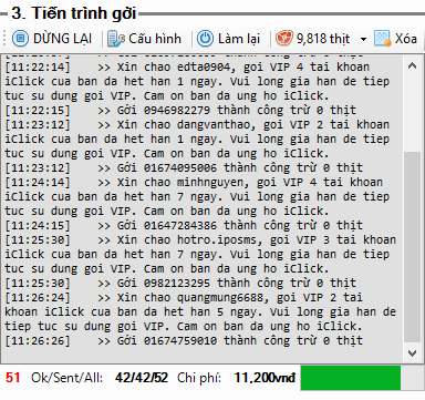 Gửi sms marketing từ file excel