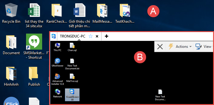 Hỗ trợ iClick qua teamviewer