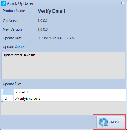 Hướng dẫn cập nhật phiên bản mới verify Emails iClick