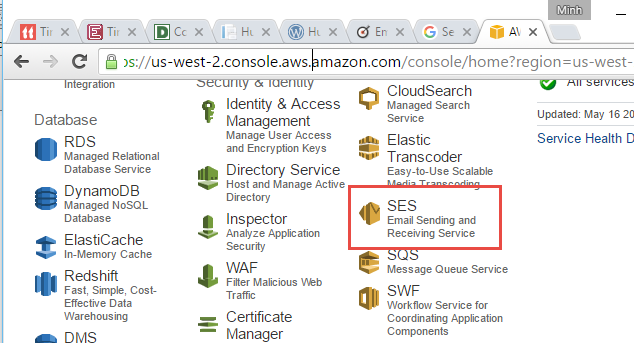 hướng dẫn đăng ký Amazon SES