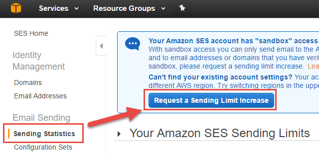 Hướng dẫn mở limit Amazon SES