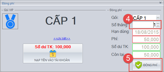 Hướng dẫn cào thẻ nạp vào iClick để đóng phí