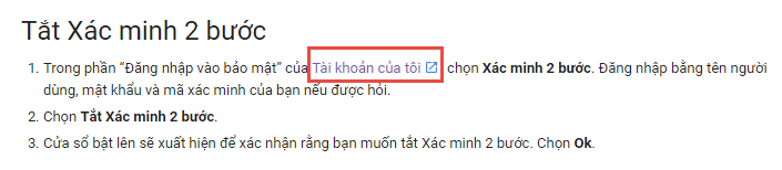 Không gởi được email marketing iClick bằng gmail
