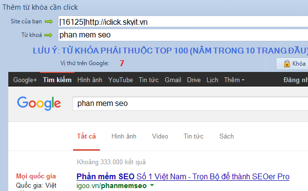 Không thêm được Keyword trong Click Keyword