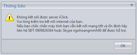 Không vào được iClick