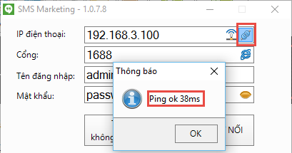 Kết nối phần mềm gởi tin nhắn SMS Marketing với điện thoại