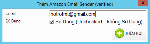 Kết nối với Amazon SES để gởi email