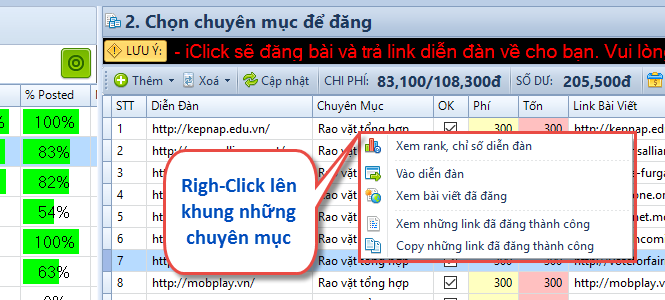 Lấy link bài đăng trên diễn đàn của Post Forum