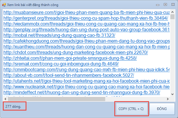 Lấy link bài đăng trên diễn đàn của Post Forum