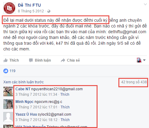 Lấy thông tin khách hàng từ comment face book