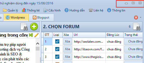 Nâng cấp phần mềm post forum iclick 1.0.7.9