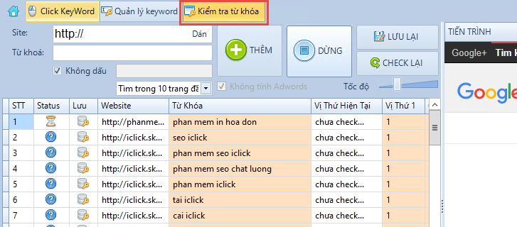 Nâng cấp update phần mềm Click từ khóa iClick phiên bản 1.0.7.8