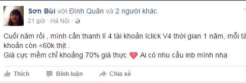 Nghiêm cấm mua bán tài khoản iClick không chính chủ