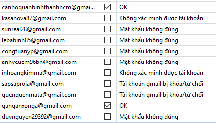 Phần mềm check hoàng loạt gmail sống chết bằng cách đăng nhập Multi-Gmail Checker