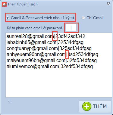 Phần mềm check hoàng loạt gmail sống chết bằng cách đăng nhập Multi-Gmail Checker