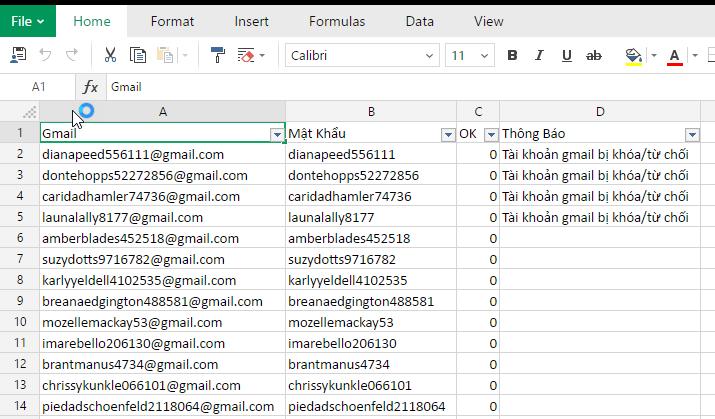 Phần mềm check hoàng loạt gmail sống chết bằng cách đăng nhập Multi-Gmail Checker