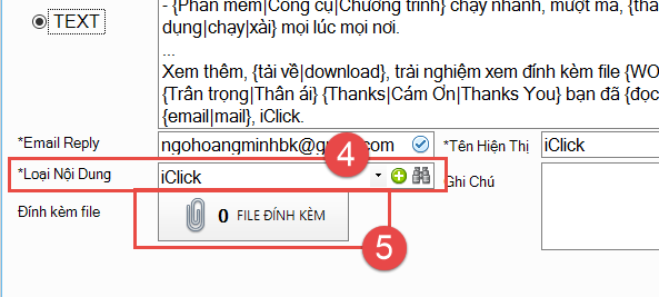 Phần mềm gởi email quảng cáo email marketing iClick