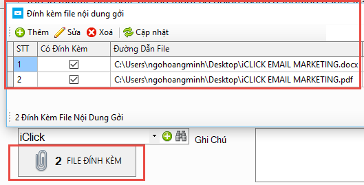 Phần mềm gởi email quảng cáo email marketing iClick