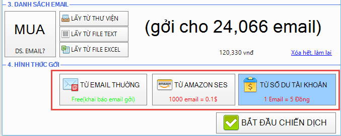 Phần mềm gởi email quảng cáo email marketing iClick