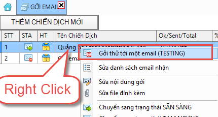 Phần mềm gởi email quảng cáo email marketing iClick
