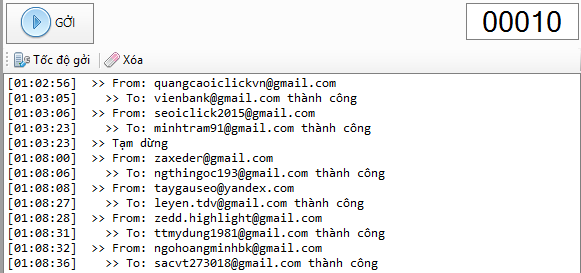 Phần mềm gởi email quảng cáo email marketing iClick