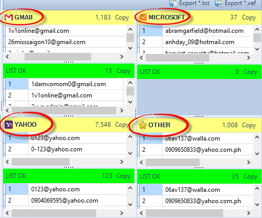Phần mềm kiểm tra email tồn tại, sống, verify email iClick