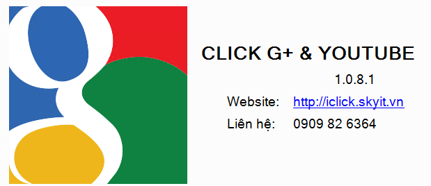 Phần mềm seo G+, Youtube, Location iClick