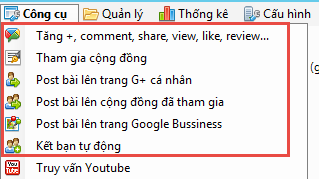 Phần mềm seo G+, Youtube, Location iClick