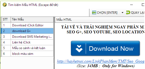 Phần mềm soạn thảo HTML iClick Editor