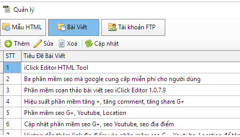 Phần mềm soạn thảo HTML iClick Editor