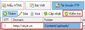Cài đặt tài khoản FTP để upload ảnh bằng iClick Editor
