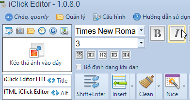 Phần mềm soạn thảo HTML iClick Editor
