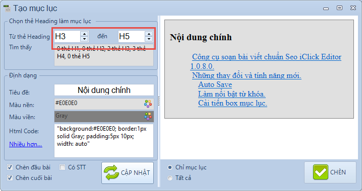 Phần mềm soạn thảo HTML iClick Editor