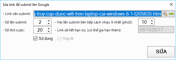 Phần mềm submit link lên Google
