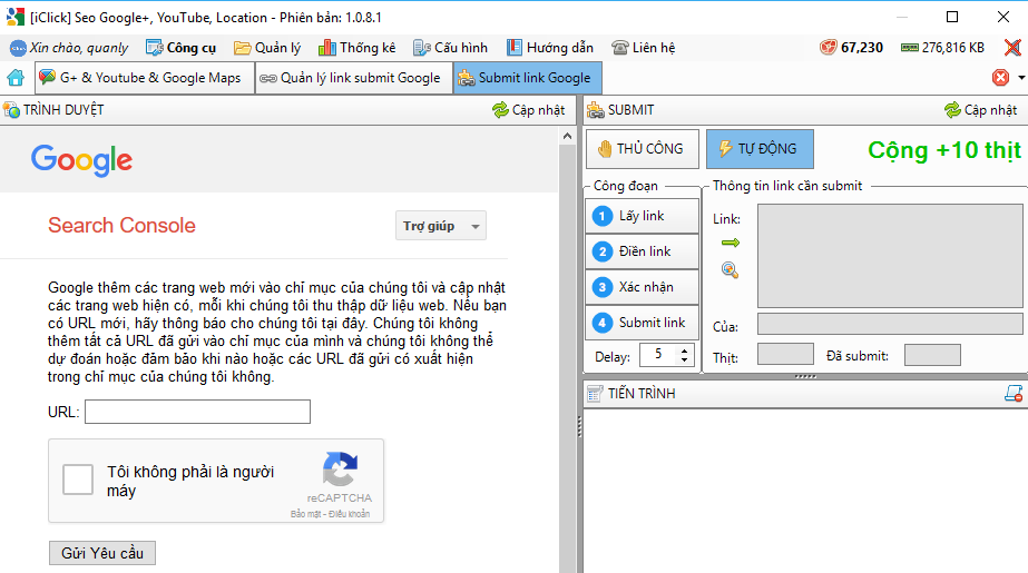 Phần mềm submit link lên Google