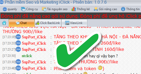 Server iClick không vào được