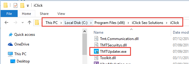 Sự cố khi update iClick