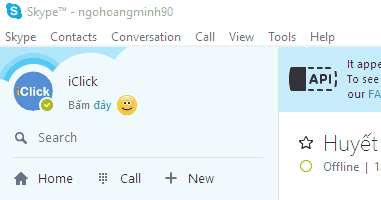 Tạo dòng trạng thái nhấp nháy Skype