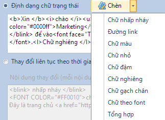 Tạo dòng trạng thái nhấp nháy Skype