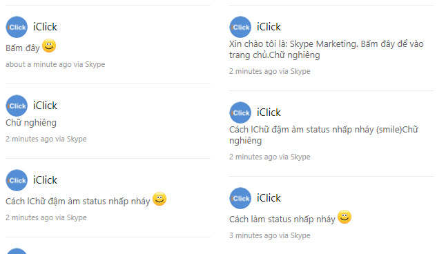 Tạo dòng trạng thái nhấp nháy Skype