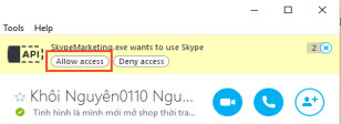 Tạo dòng trạng thái nhấp nháy Skype