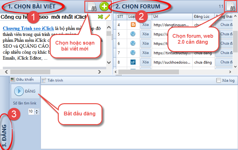 update phần mềm đăng tin diễn đàn post forum iclick