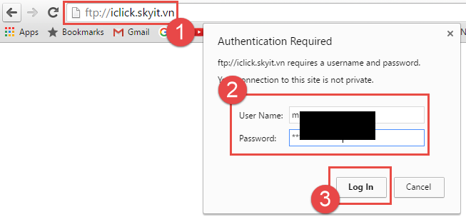 Upload ảnh FTP iClick Editor