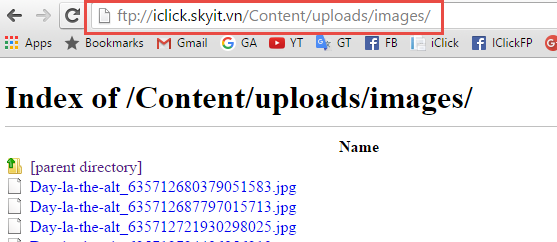 Upload ảnh FTP iClick Editor
