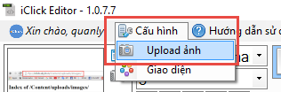 Upload ảnh FTP iClick Editor