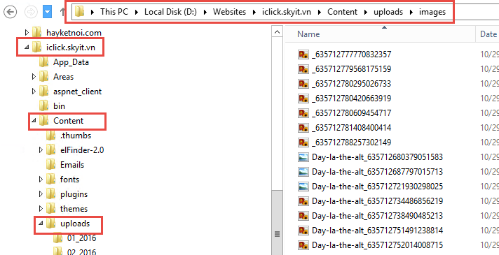 Upload ảnh FTP iClick Editor