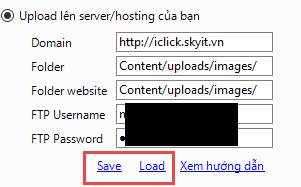 Upload ảnh FTP iClick Editor