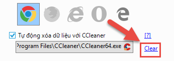 Xóa trình duyệt tự động Auto Ccleaner iClick
