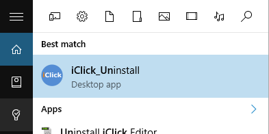 xóa gỡ uninstall iClick